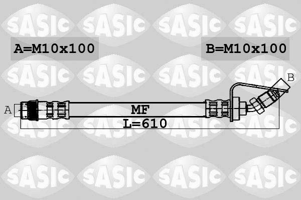 Sasic 6606075 - Гальмівний шланг autocars.com.ua