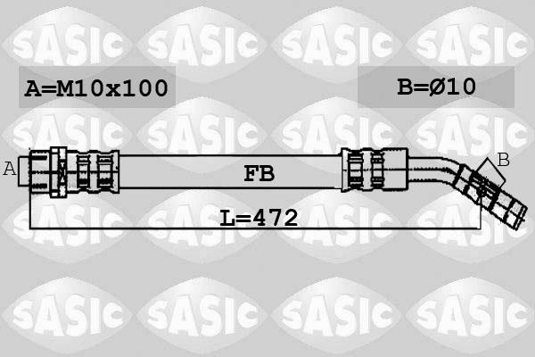 Sasic 6606081 - Гальмівний шланг autocars.com.ua