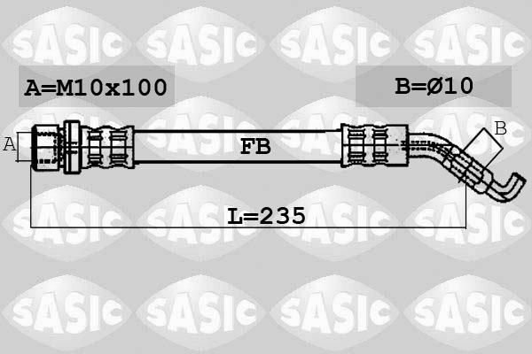 Sasic 6606089 - Гальмівний шланг autocars.com.ua