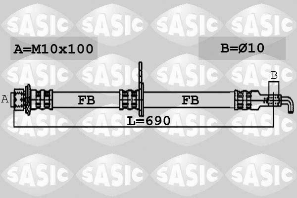 Sasic 6606101 - Тормозной шланг autodnr.net