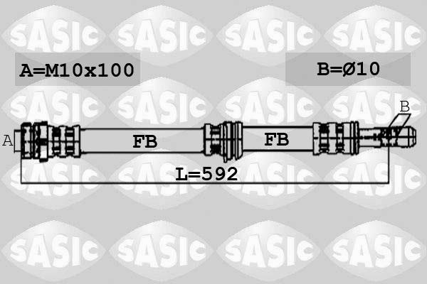 Sasic 6606103 - Тормозной шланг avtokuzovplus.com.ua