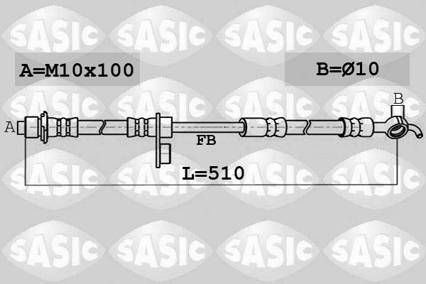 Sasic 6606141 - Гальмівний шланг autocars.com.ua