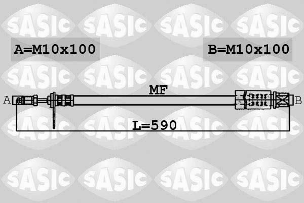 Sasic 6606148 - Гальмівний шланг autocars.com.ua