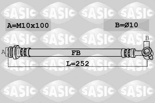 Sasic 6606151 - Тормозной шланг avtokuzovplus.com.ua