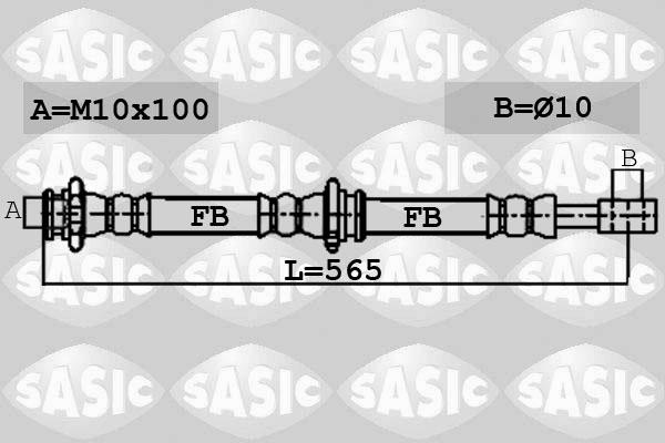 Sasic 6606155 - Гальмівний шланг autocars.com.ua