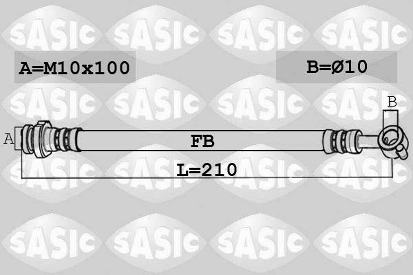 Sasic 6606160 - Тормозной шланг avtokuzovplus.com.ua