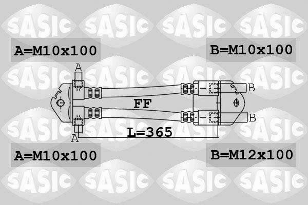 Sasic 6606194 - Тормозной шланг avtokuzovplus.com.ua