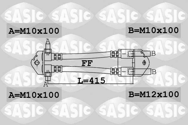 Sasic 6606195 - Тормозной шланг avtokuzovplus.com.ua