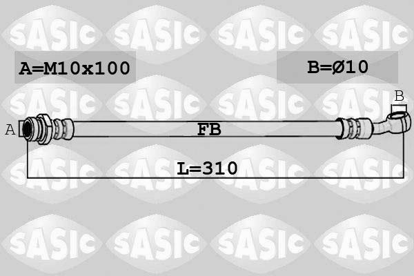 Sasic 6606212 - Тормозной шланг avtokuzovplus.com.ua