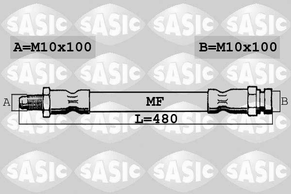 Sasic 6606217 - Гальмівний шланг autocars.com.ua