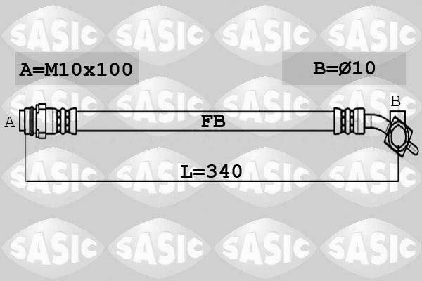 Sasic 6606219 - Тормозной шланг avtokuzovplus.com.ua