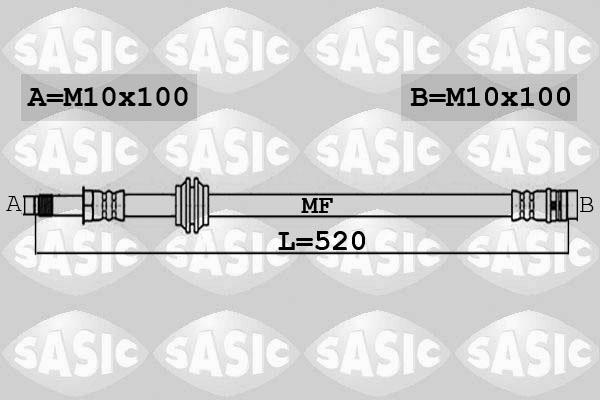 Sasic 6606222 - Тормозной шланг avtokuzovplus.com.ua