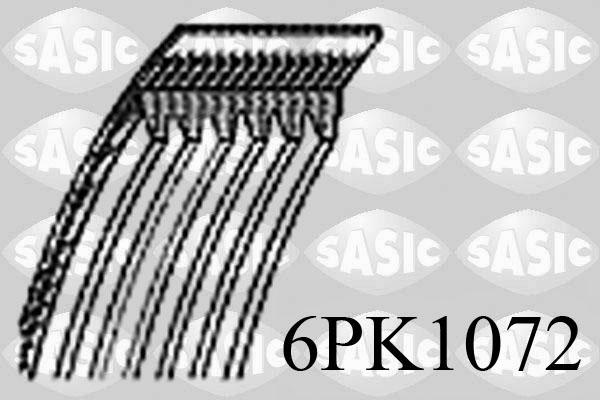Sasic 6PK1072 - Поликлиновой ремень avtokuzovplus.com.ua