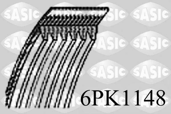 Sasic 6PK1148 - Поликлиновой ремінь autocars.com.ua