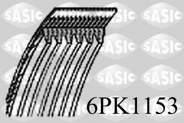 Sasic 6PK1153 - Поликлиновой ремінь autocars.com.ua