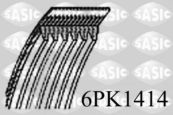 Sasic 6PK1414 - Поликлиновой ремень avtokuzovplus.com.ua