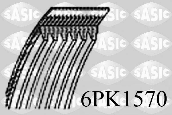 Sasic 6PK1570 - Поликлиновой ремінь autocars.com.ua