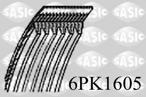 Sasic 6PK1605 - Поликлиновой ремінь autocars.com.ua