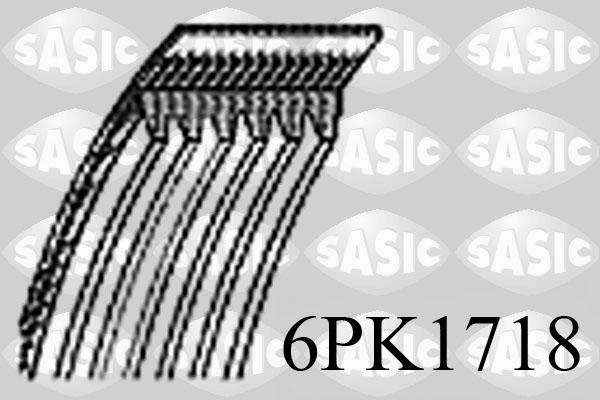 Sasic 6PK1718 - Поликлиновой ремінь autocars.com.ua