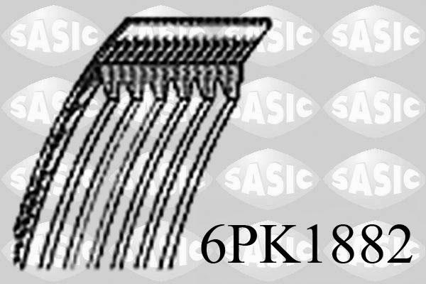 Sasic 6PK1882 - Поликлиновой ремінь autocars.com.ua