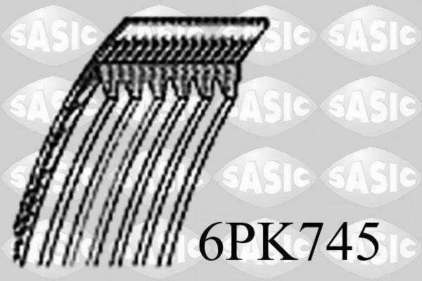 Sasic 6PK745 - Поликлиновой ремінь autocars.com.ua