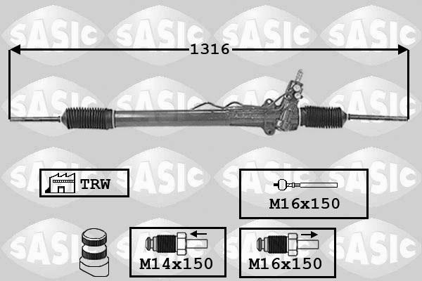 Sasic 7006090 - Рульовий механізм, рейка autocars.com.ua