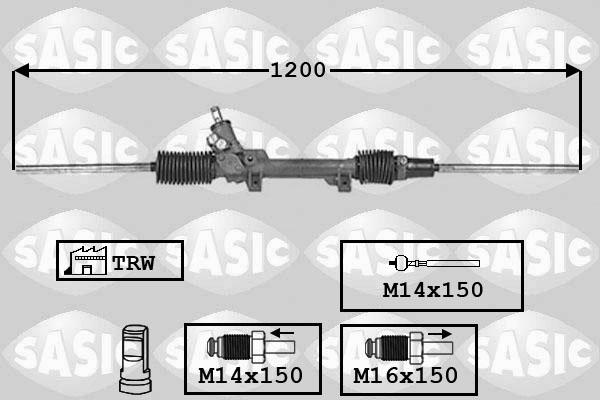 Sasic 7006091 - Рулевой механизм, рейка avtokuzovplus.com.ua