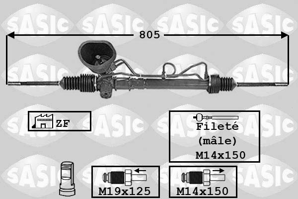 Sasic 7006117 - Рульовий механізм, рейка autocars.com.ua