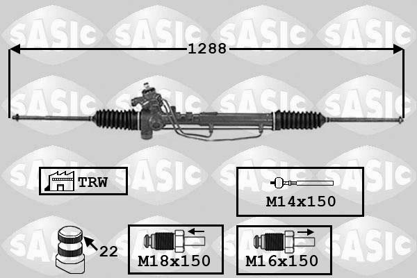 Sasic 7006138 - Рулевой механизм, рейка autodnr.net