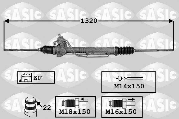 Sasic 7006144 - Рулевой механизм, рейка avtokuzovplus.com.ua