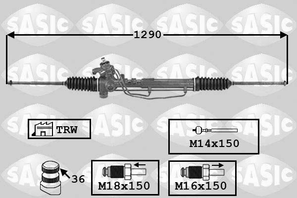 Sasic 7006150 - Рулевой механизм, рейка autodnr.net