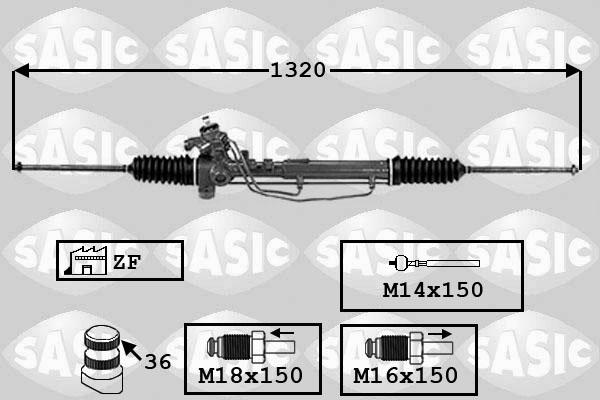 Sasic 7006152 - Рульовий механізм, рейка autocars.com.ua