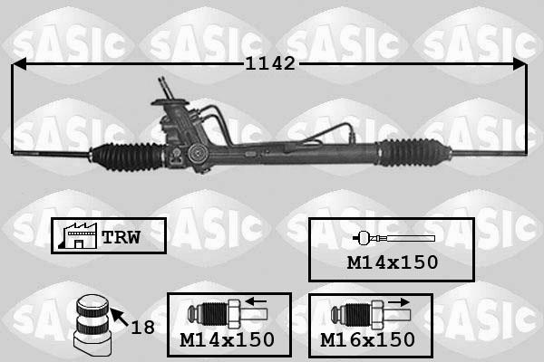 Sasic 7006153 - Рульовий механізм, рейка autocars.com.ua