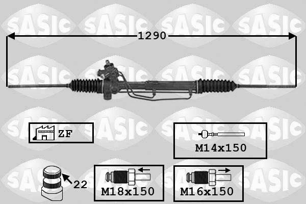 Sasic 7006154 - Рульовий механізм, рейка autocars.com.ua