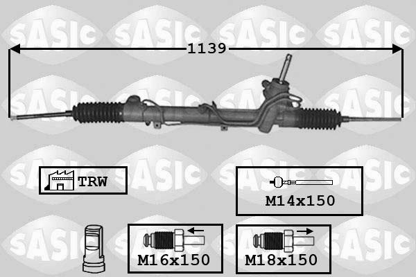 Sasic 7006157 - Рульовий механізм, рейка autocars.com.ua