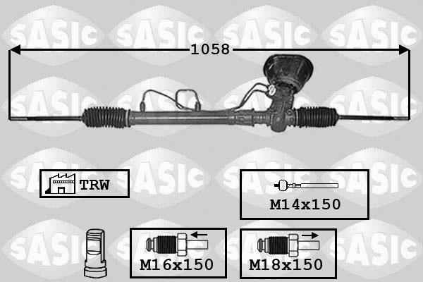 Sasic 7006173 - Рульовий механізм, рейка autocars.com.ua