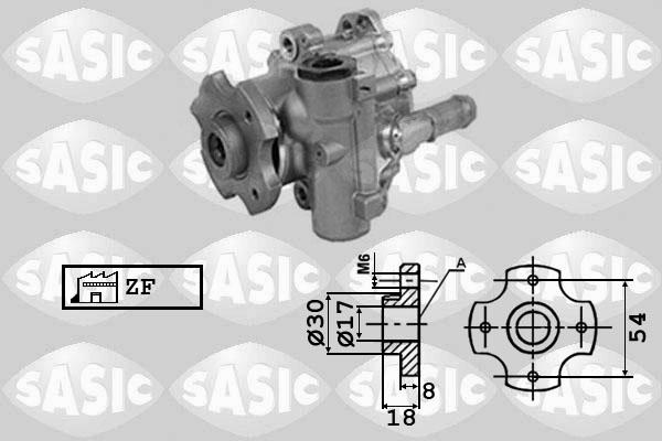 Sasic 7070063 - Гідравлічний насос, рульове управління, ГУР autocars.com.ua