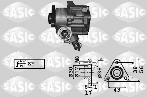 Sasic 7076002 - Гідравлічний насос, рульове управління, ГУР autocars.com.ua