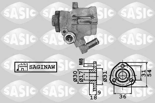 Sasic 7076008 - Гідравлічний насос, рульове управління, ГУР autocars.com.ua