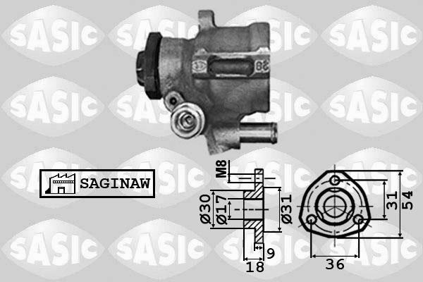 Sasic 7076021 - Гідравлічний насос, рульове управління, ГУР autocars.com.ua