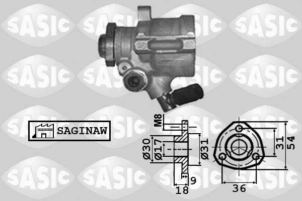 Sasic 7076039 - Гідравлічний насос, рульове управління, ГУР autocars.com.ua