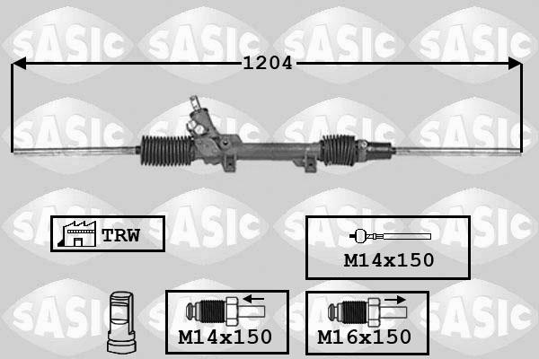 Sasic 7170012 - Рулевой механизм, рейка avtokuzovplus.com.ua