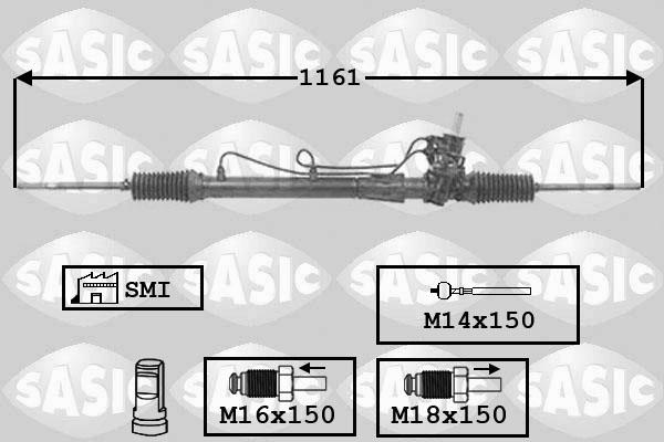 Sasic 7174006 - Рулевой механизм, рейка autodnr.net