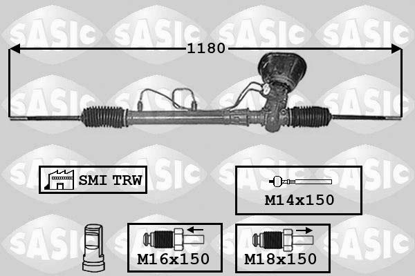 Sasic 7174009 - Рульовий механізм, рейка autocars.com.ua