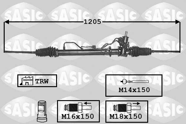 Sasic 7174015 - Рулевой механизм, рейка autodnr.net