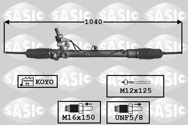 Sasic 7176001 - Рульовий механізм, рейка autocars.com.ua