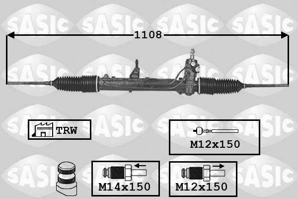 Sasic 7176002 - Рулевой механизм, рейка avtokuzovplus.com.ua