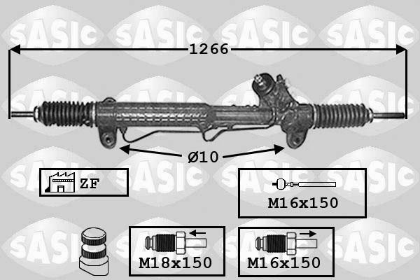 Sasic 7176020 - Рульовий механізм, рейка autocars.com.ua