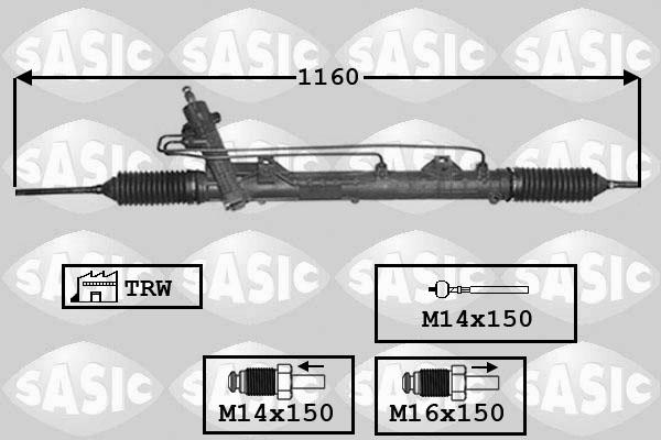 Sasic 7176039 - Рульовий механізм, рейка autocars.com.ua