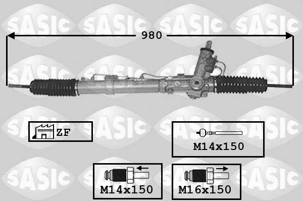 Sasic 7176040 - Рульовий механізм, рейка autocars.com.ua